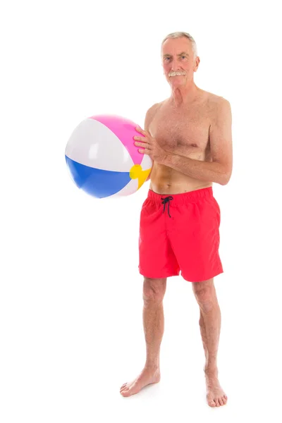 Retired man on vacation — Stock Photo, Image