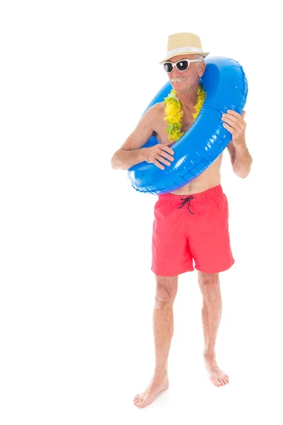 Retired man on vacation — Stock Photo, Image
