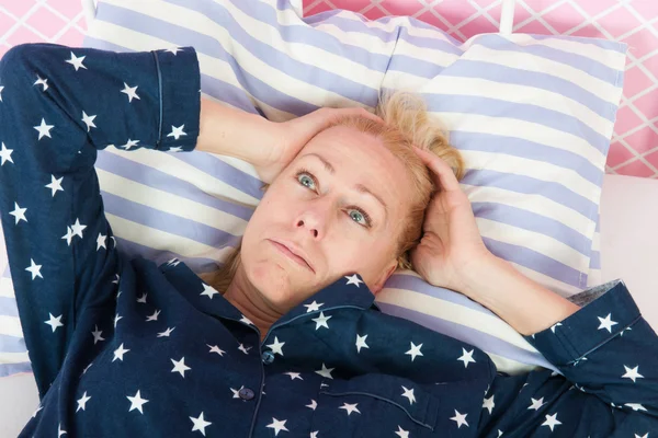 Mature woman with insomnia — Stock Photo, Image