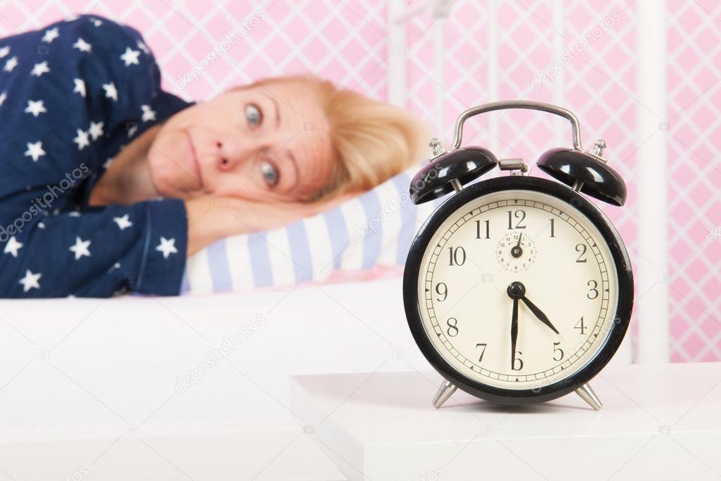 Mature woman with insomnia