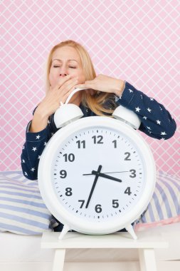 Mature woman with insomnia clipart