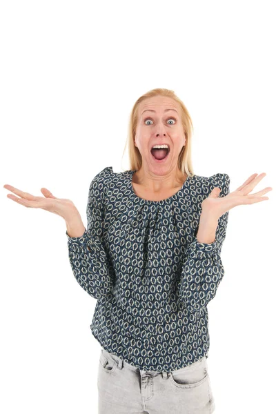 Exciting woman — Stock Photo, Image