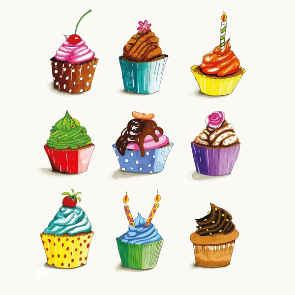 Cupcakes — Vetor de Stock