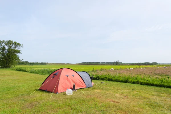 Zelt auf Wiesen — Stockfoto