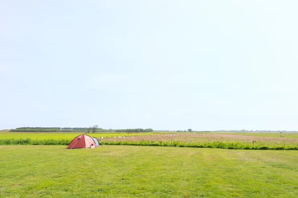 Tent in weilanden — Stockfoto