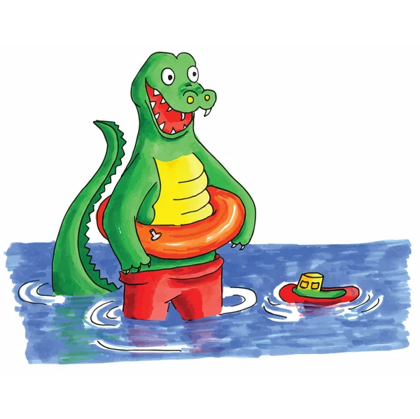 Água de crocodilo — Vetor de Stock