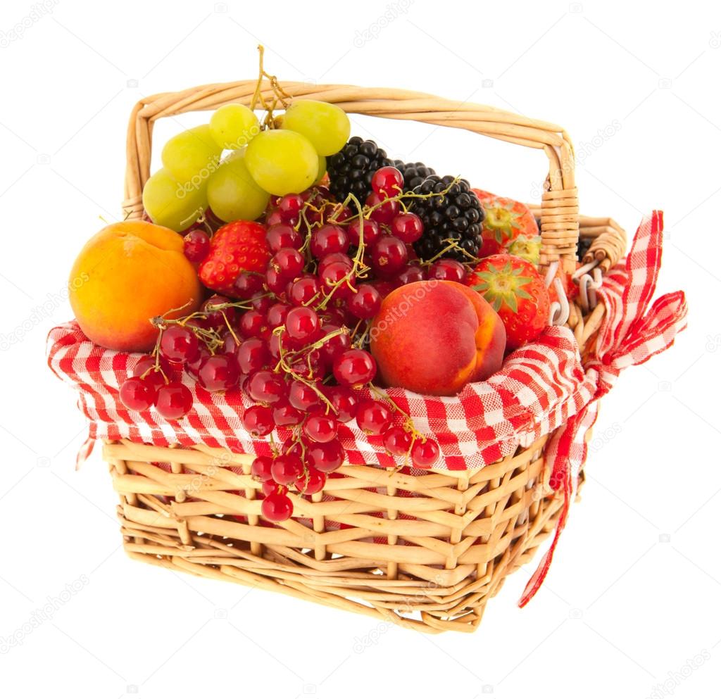 Basket fresh fruit