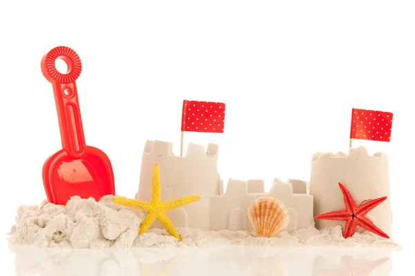 Sandcastle at the beach — Stock Photo, Image