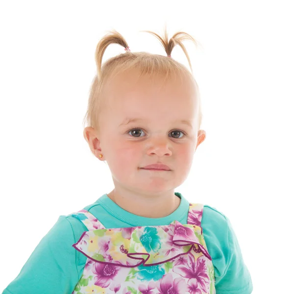 Портрет маленької дівчинки-малятка — стокове фото