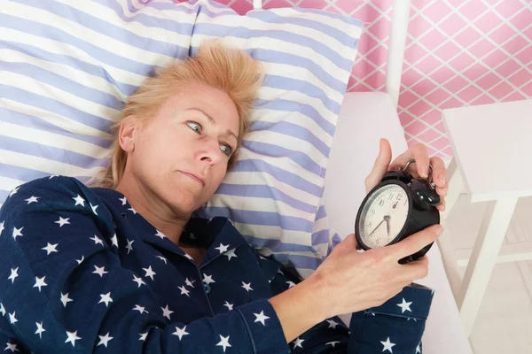 Mature woman with insomnia — Stock Photo, Image