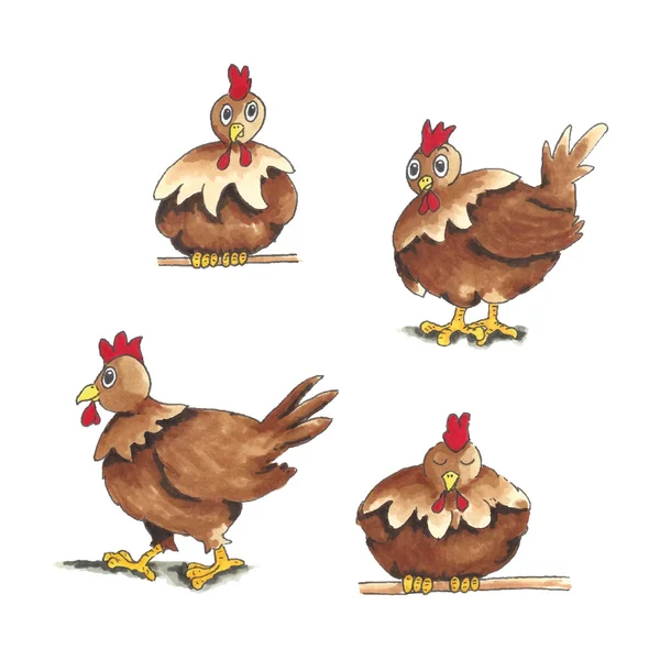 鸡-基本 — 图库矢量图片