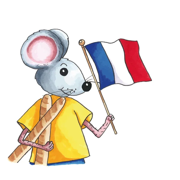 Мышь - Франция — стоковый вектор