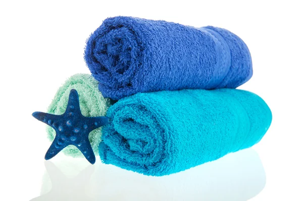 Ręczniki niebieski — Zdjęcie stockowe