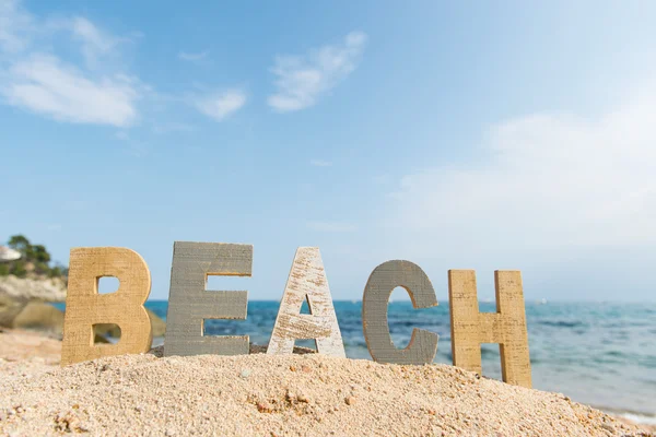 Letras vintage na praia — Fotografia de Stock