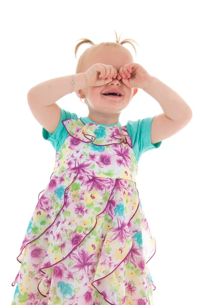 Toddler girl crying — Stock Photo, Image