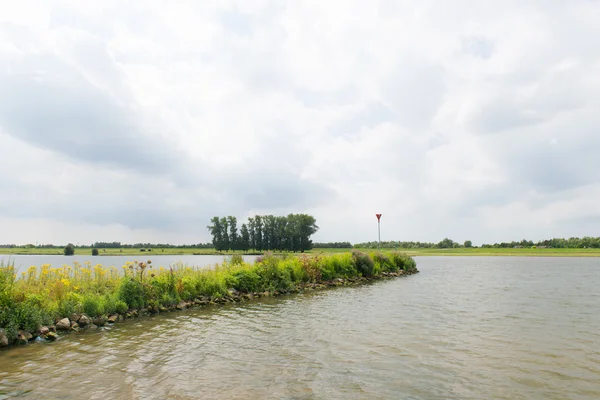 Paysage fluvial néerlandais — Photo