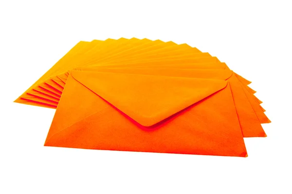 オレンジ色の封筒 ロイヤリティフリーのストック写真