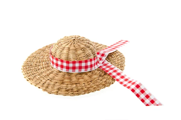 Rieten zomer hoed — Stockfoto