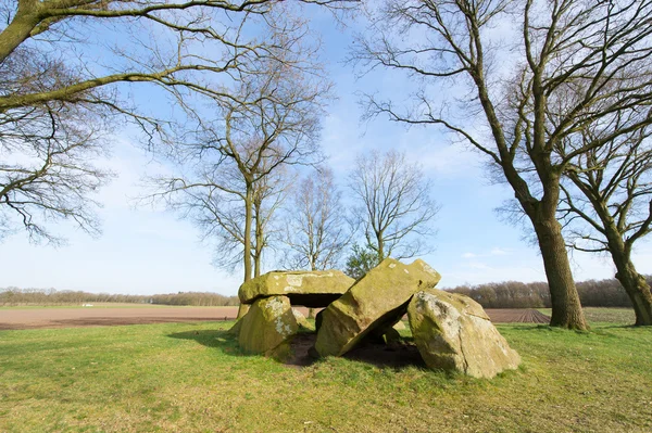 Typiska holländska Hunebed — Stockfoto