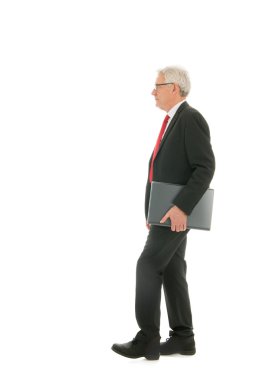 Şemsiye ile üst düzey iş adamı