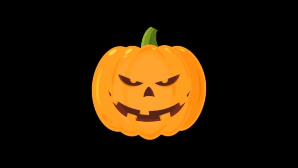 Κακιά Halloween Pumpkin Χαρακτήρα Κινουμένων Σχεδίων Γραφικά Κίνησης Βίντεο Κινουμένων — Αρχείο Βίντεο