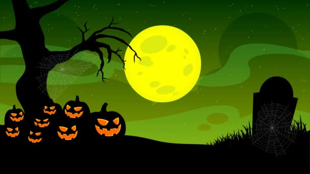 Rolig Spider Tecknad Karaktär Animation Video Motion Graphics Med Halloween — Stockvideo
