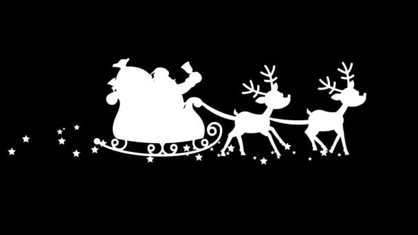 Noel Baba Çizgi Film Karakteri Sallıyor Animasyon Video Hareketi Grafikleri — Stok video
