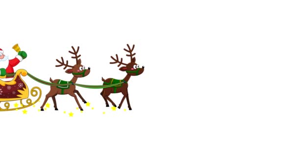 Дед Мороз Размахивает Героями Animation Video Motion Graphics Background — стоковое видео