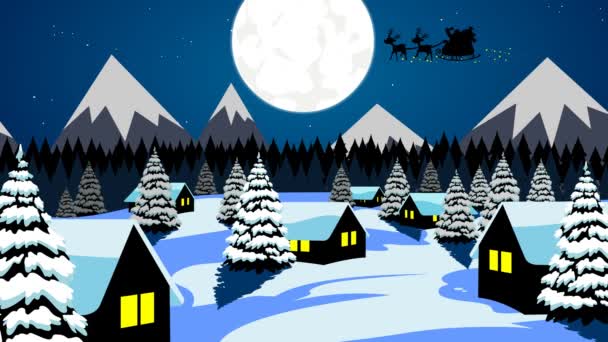 Babbo Natale Cartoon Character Waving Animazione Grafica Video Senza Sfondo — Video Stock