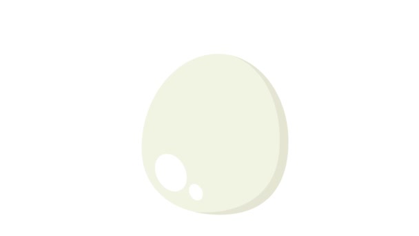 Chick Cartoon Character Out Egg Shell 애니메이션 비디오 그래픽스 White — 비디오