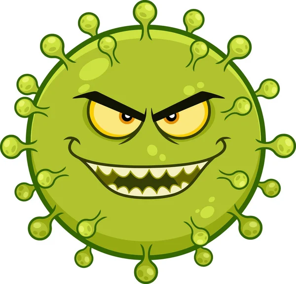 Angry Coronavirus Covid 에뮤지 Vector Illustration Isolated Transparent Background — 스톡 벡터