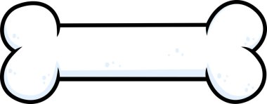 Bir köpek için beyaz kemik çizimi 