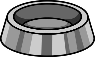 Yemek vektörü illüstrasyonu için köpek kasesi 