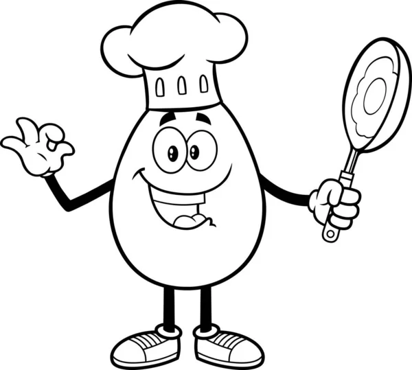 Chef Cartoon Karakter Vector Illustratie — Stockvector