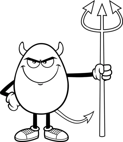 Teufel Cartoon Charakter Vektor Illustration — Stockvektor