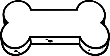 köpek kemiği vektör illüstrasyonu 