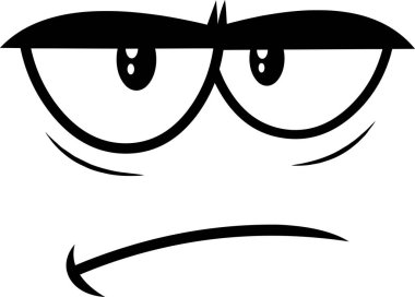 Huysuz çizgi film suratının vektör çizimi 