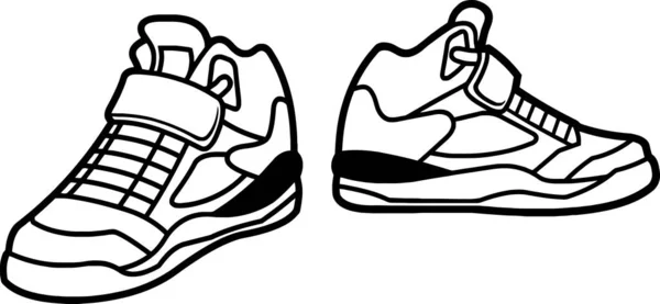 Zapatos Zapatillas Vector Ilustración — Archivo Imágenes Vectoriales