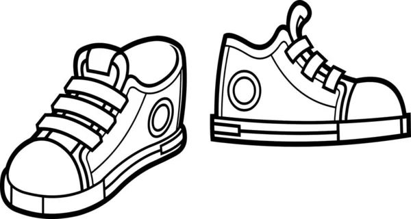 Zapatos Zapatillas Vector Ilustración — Archivo Imágenes Vectoriales