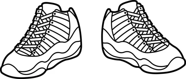 Zapatos Zapatillas Vector Ilustración — Vector de stock