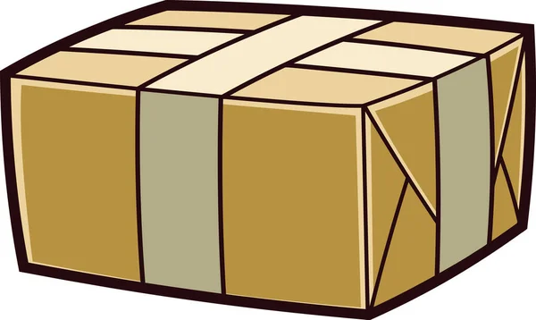Cardboard Postbox Vector Illustration — Stock Vector