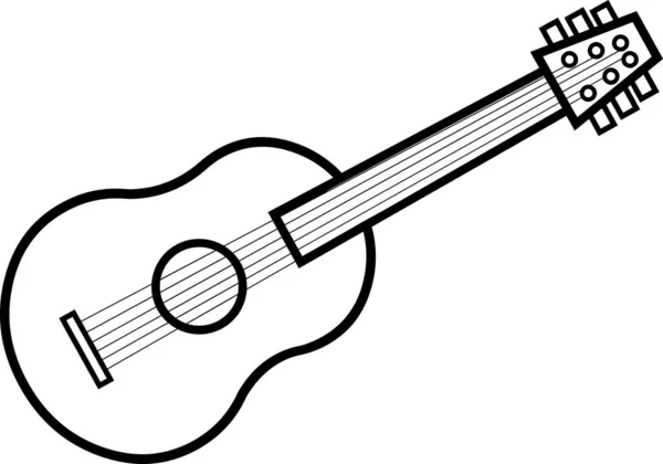 Akoestische Gitaar Vector Illustratie — Stockvector