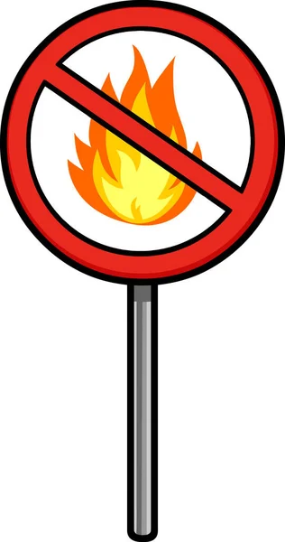 Stopp Feuer Zeichen Vektor Illustration — Stockvektor