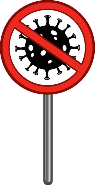Stopp Coronavirus Zeichen Vektor Illustration — Stockvektor