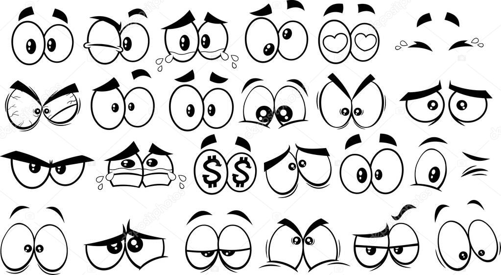 different eyes vector illustration