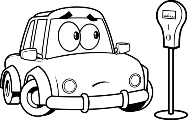 Vector Illustration Cartoon Car — Stock Vector
