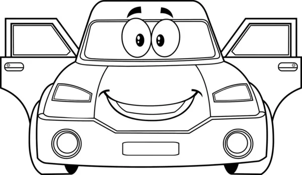 Ilustración Vectorial Del Coche Dibujos Animados — Vector de stock