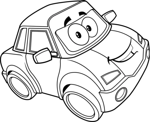 Vector Illustration Cartoon Car — Stock Vector