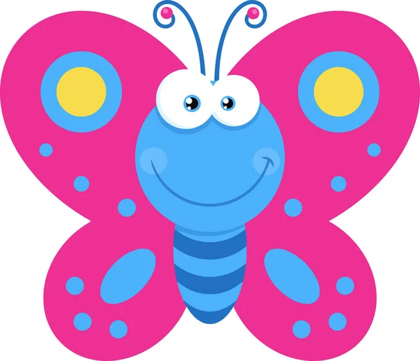 Vector Illustration Cartoon Butterfly — Stock Vector