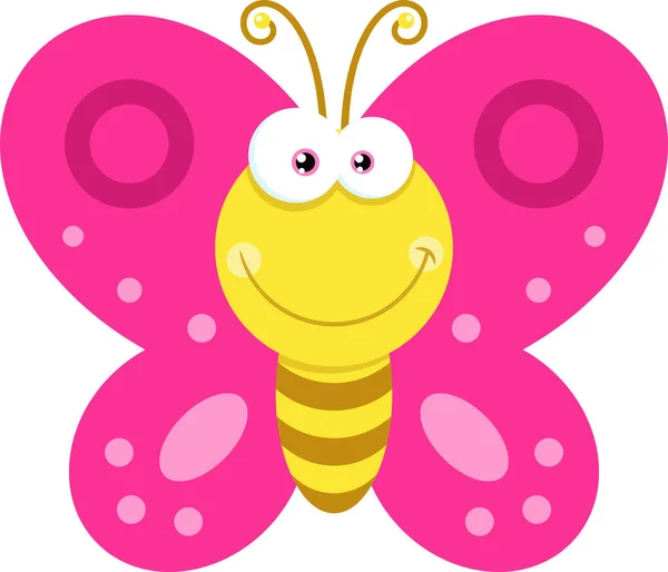 Vector Illustration Cartoon Butterfly — Stock Vector